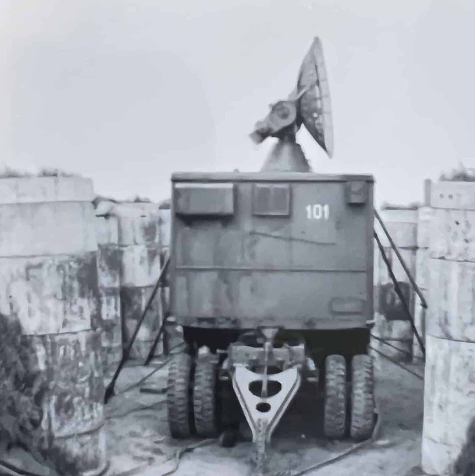 Radar opstillet under øvelse - midt 1960erne